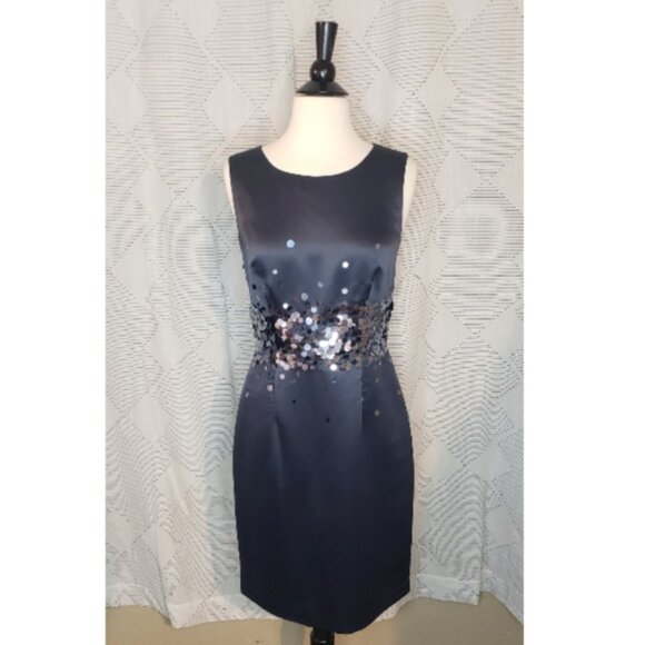 Calvin Klein ~ Sparkle Dot Grey Dress ~ Size 8 - Picture 1 of 4